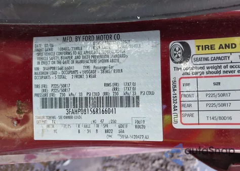 2006 Ford Fusion Sel z USA, uszkodzony, nr VIN 3FAHP08156R166041